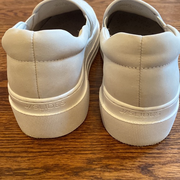 J Slides Aileen Perforated Nubuck platform slip on shoes - Picture 6 of 8